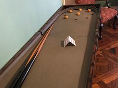 07A The games room contains a precursor to the modern pool table Devon House mansion Kingston Jamaica